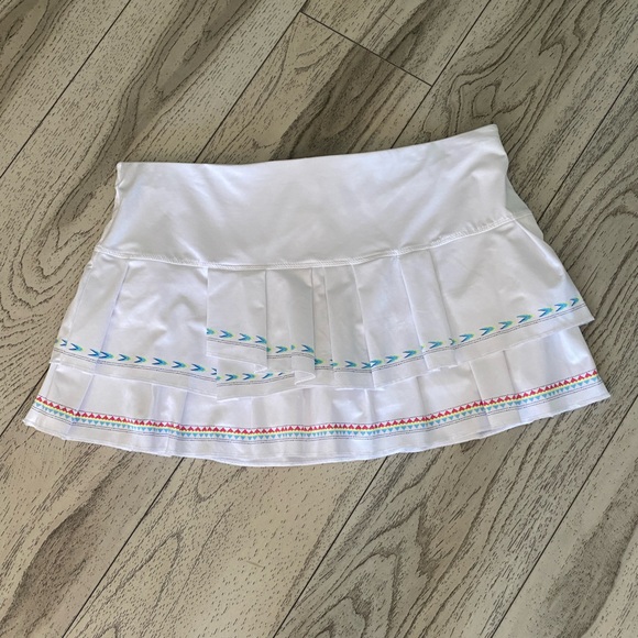 Lucky In Love Sahara Pleat Tier Tennis Pickleball Skort Size XL - Picture 4 of 14